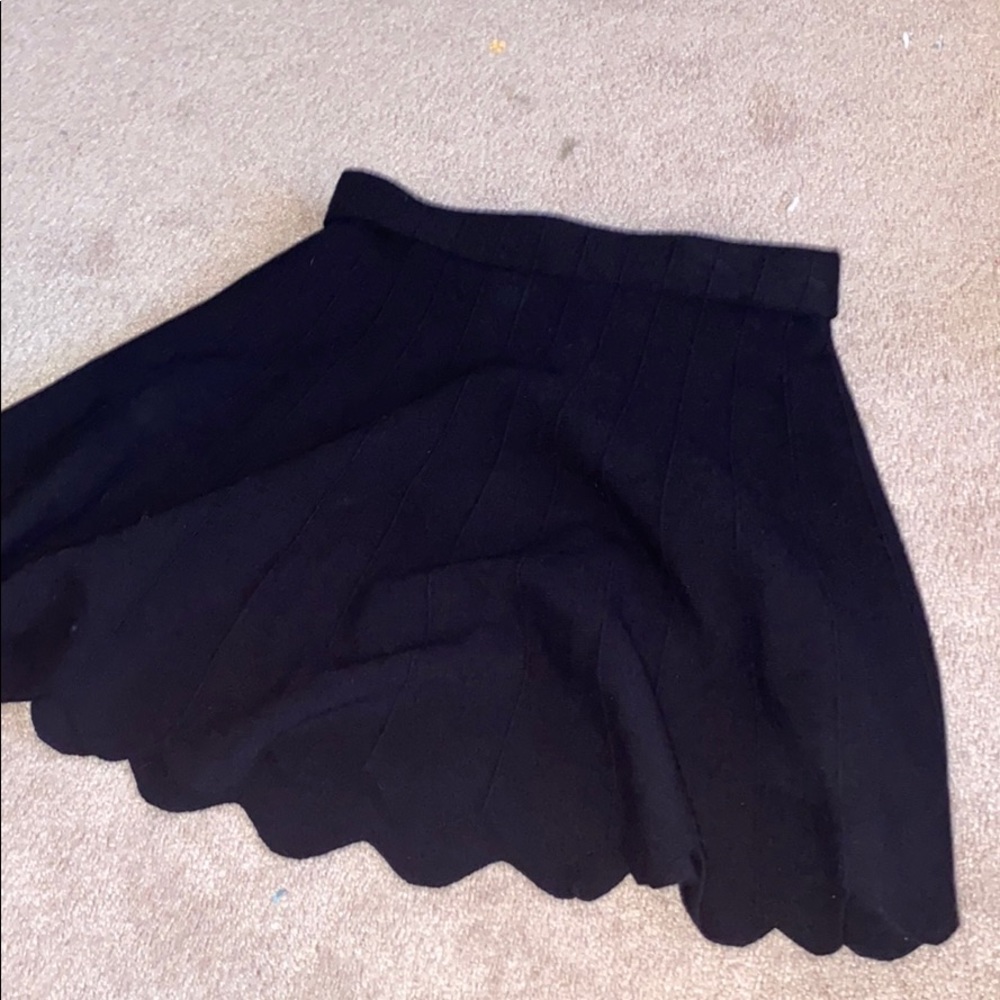 Black mini skirt